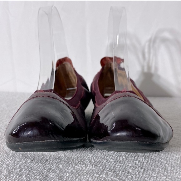 Josef Siebel Burgundy Leather Round Toe Ballet Flats 37 - Picture 12 of 13
